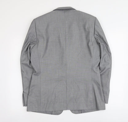 Butler & Webb Mens Grey Polyester Jacket Suit Jacket Size 40 Regular