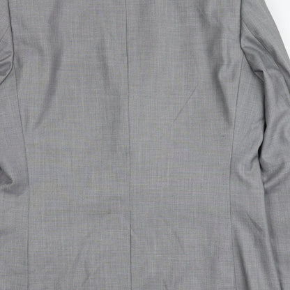 Butler & Webb Mens Grey Polyester Jacket Suit Jacket Size 40 Regular