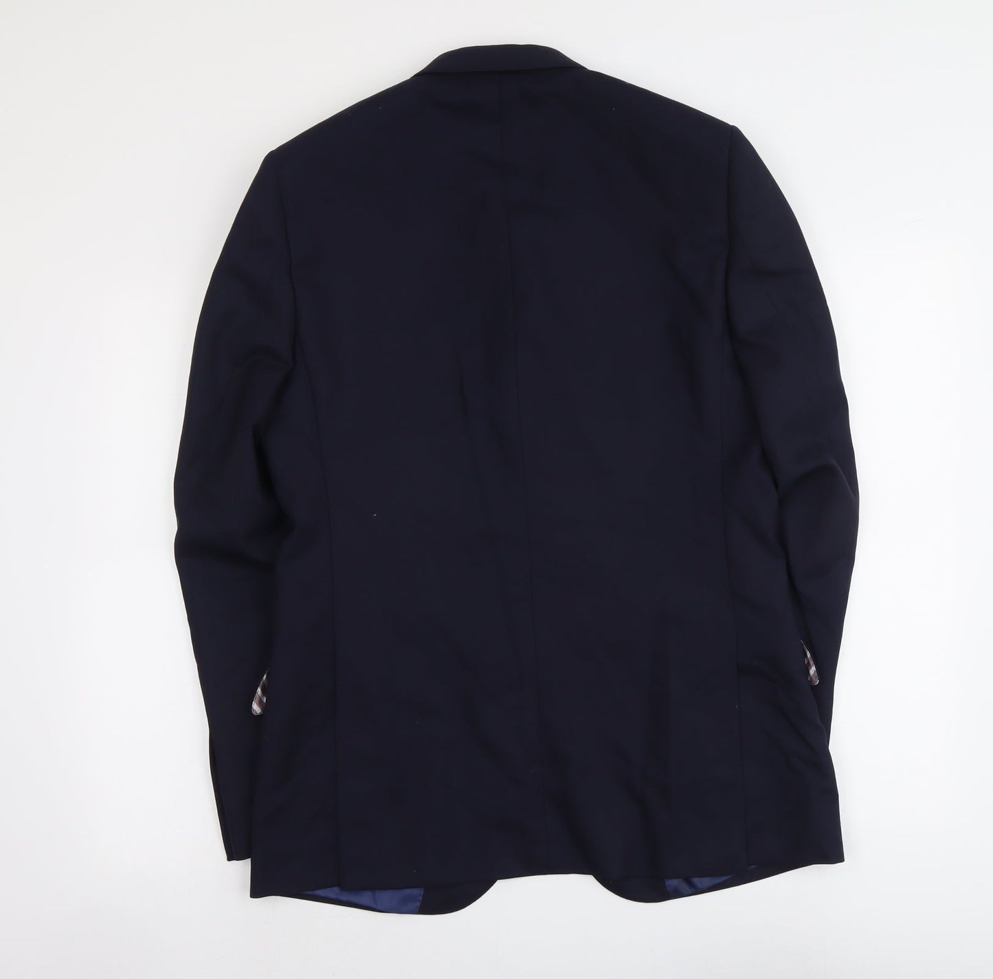 Marks and Spencer Mens Blue Wool Jacket Suit Jacket Size L Regular