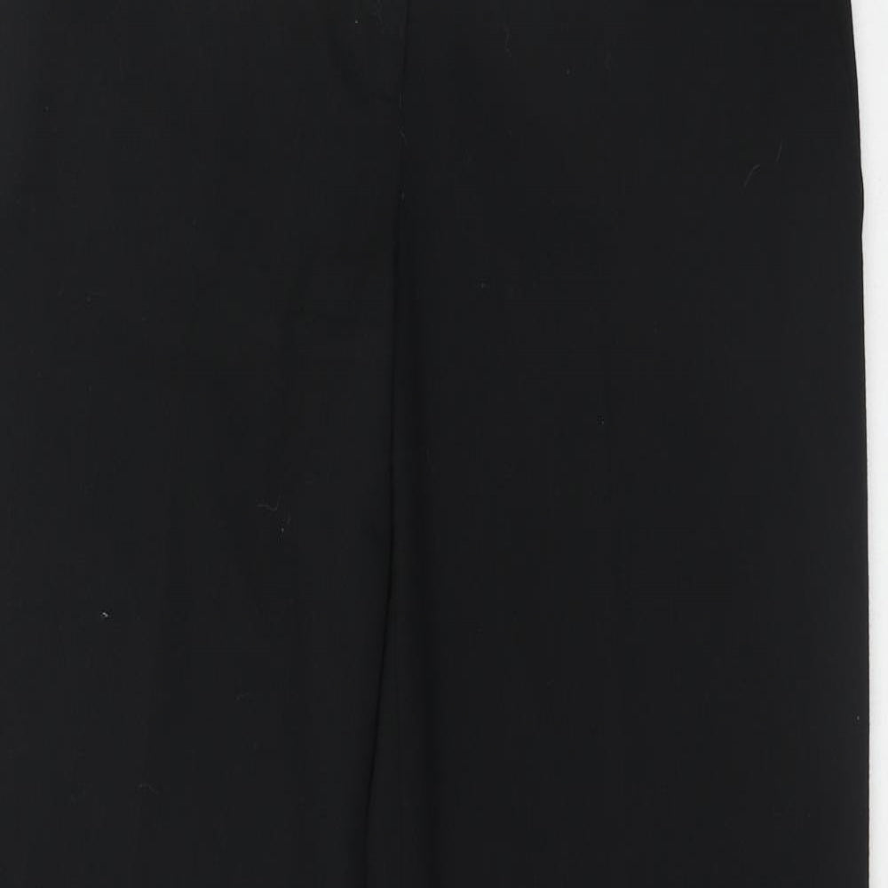 NEXT Womens Black Polyester Dress Pants Trousers Size 12 Regular Hook & Eye