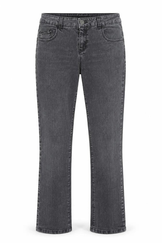 Dorothy Perkins Womens Grey Cotton Straight Jeans Size 10 Regular Zip