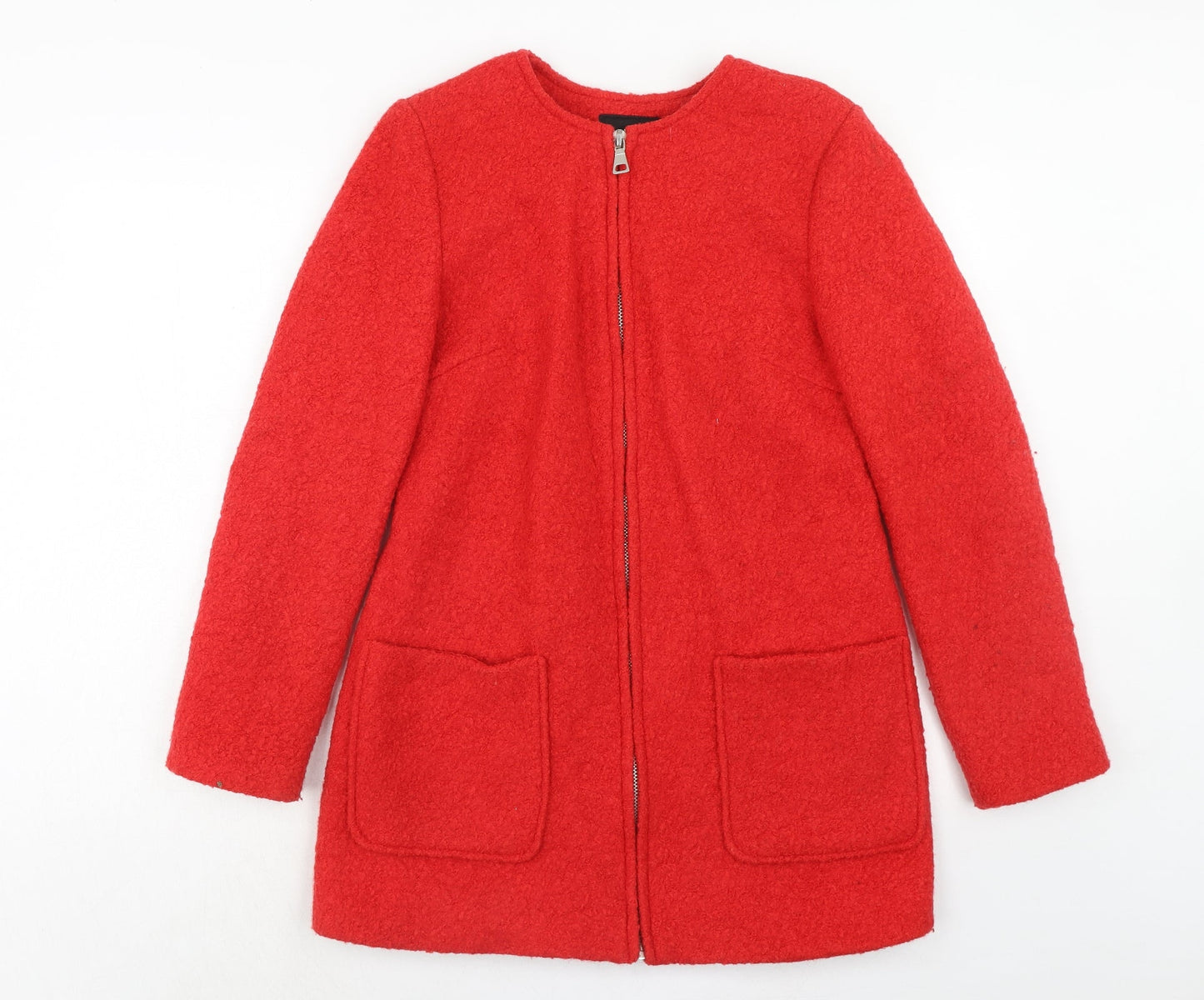 New Look Womens Red Jacket Size 10 Zip