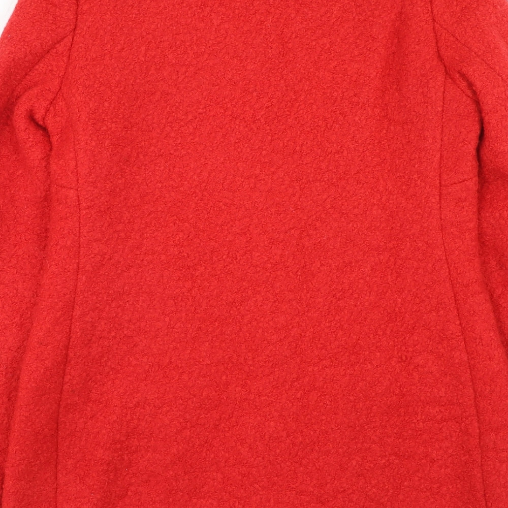 New Look Womens Red Jacket Size 10 Zip