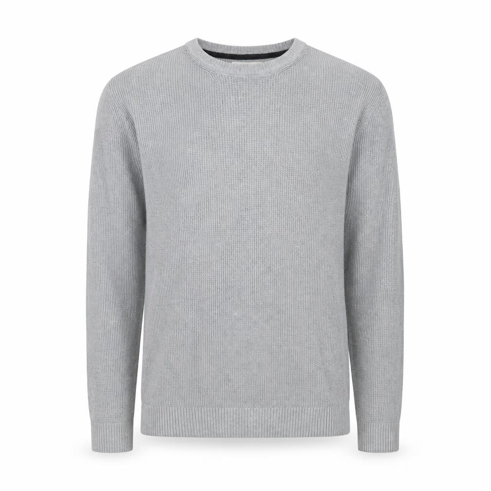 River Island Mens Grey Round Neck Cotton Pullover Jumper Size XS Long Sleeve