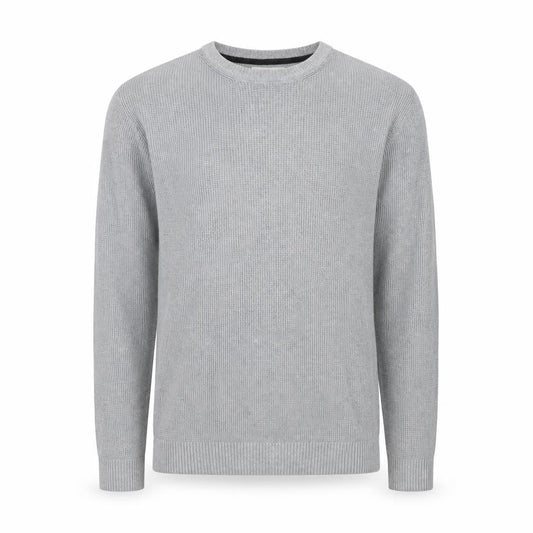 River Island Mens Grey Round Neck Cotton Pullover Jumper Size XS Long Sleeve