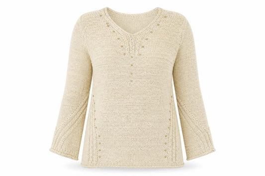Roman Womens Beige V-Neck Acrylic Pullover Jumper Size S