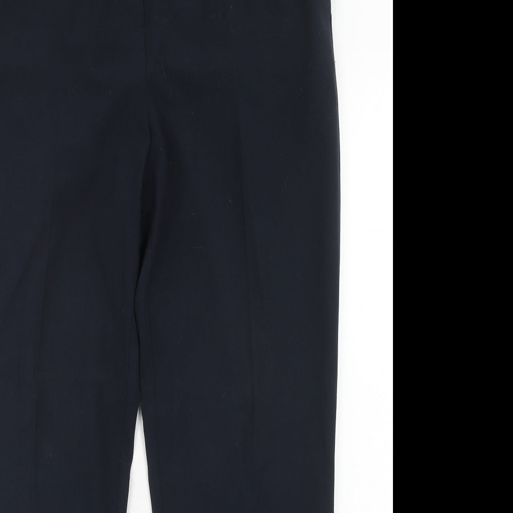 Marks and Spencer Womens Blue Polyester Dress Pants Trousers Size 14 Regular Zip