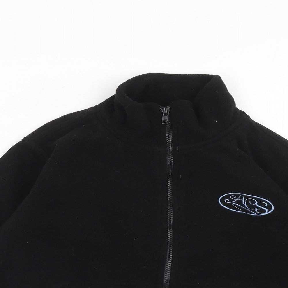 ACS Boys Black Basic Jacket Jacket Size 6-7 Years Zip