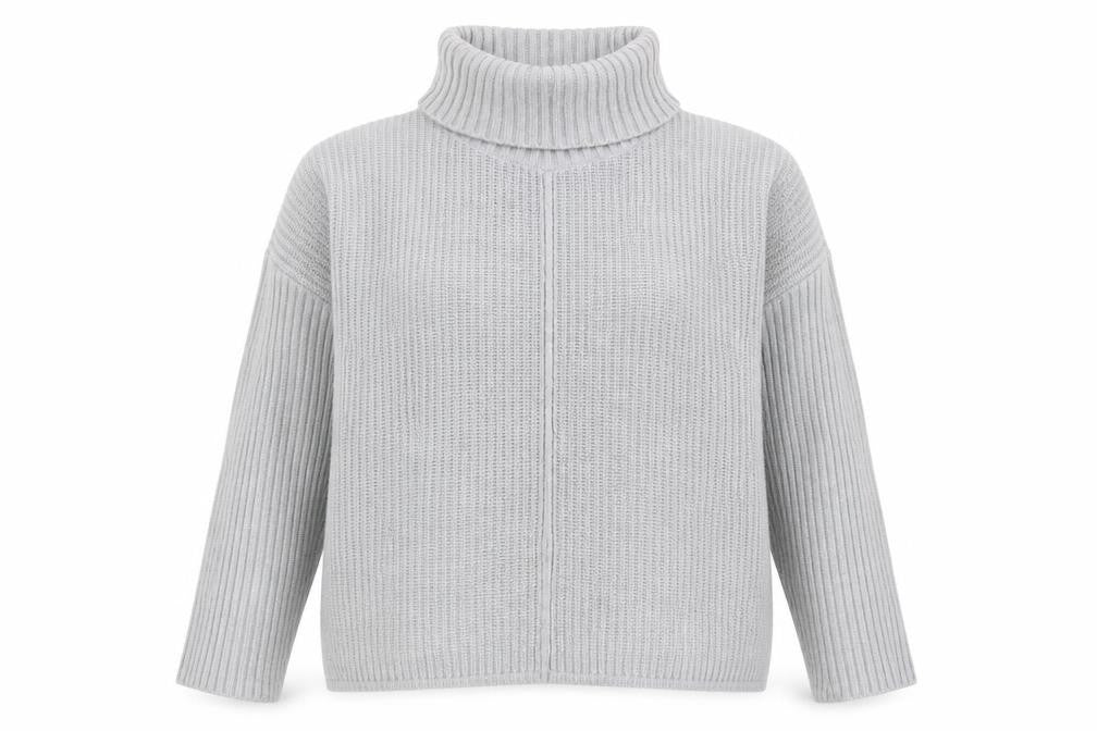 Miss Selfridge Womens Grey Roll Neck Acrylic Pullover Jumper Size 10