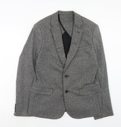 Next Mens Grey Viscose Jacket Suit Jacket Size 40 Regular