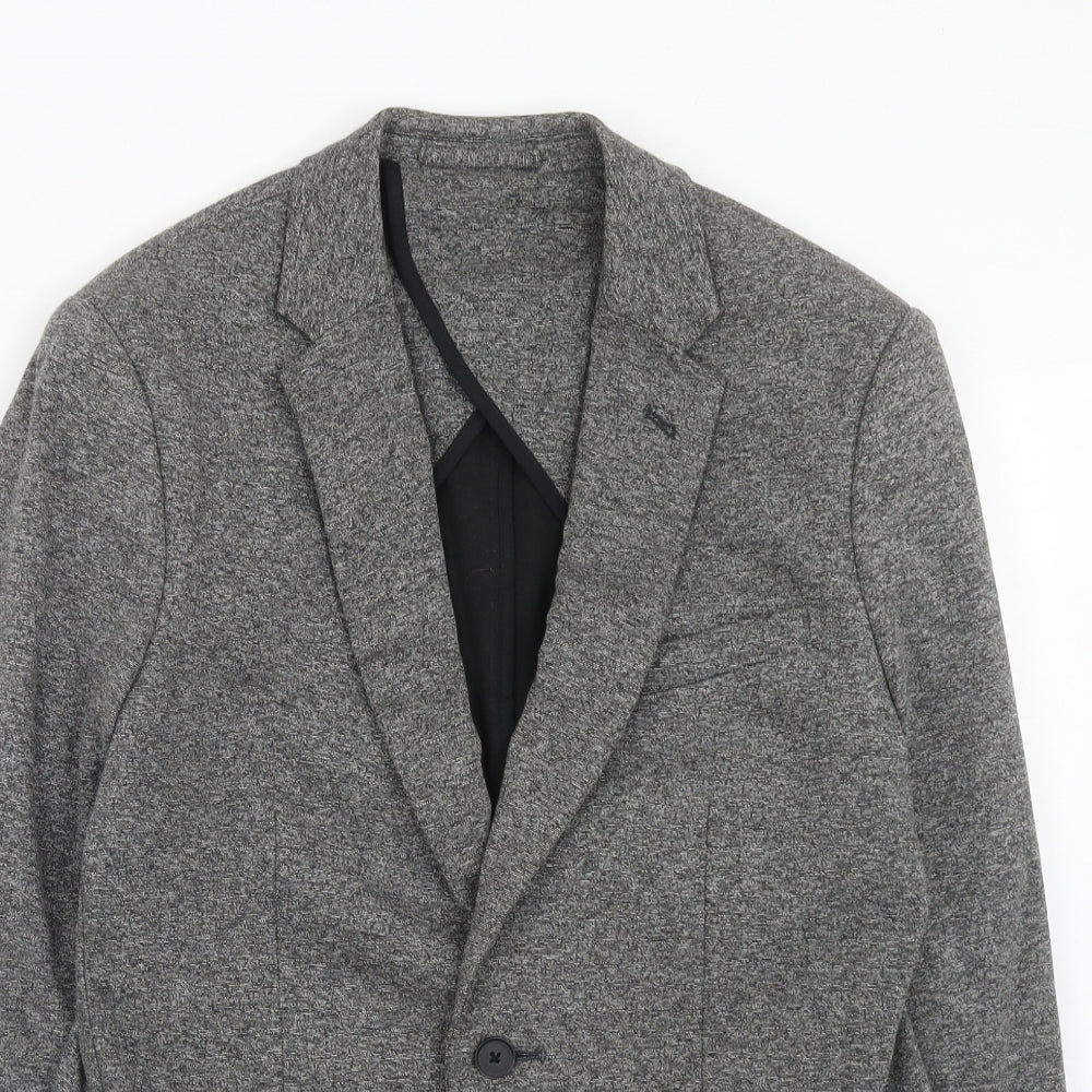 NEXT Mens Grey Viscose Jacket Suit Jacket Size 40 Regular