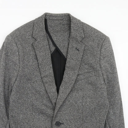 Next Mens Grey Viscose Jacket Suit Jacket Size 40 Regular