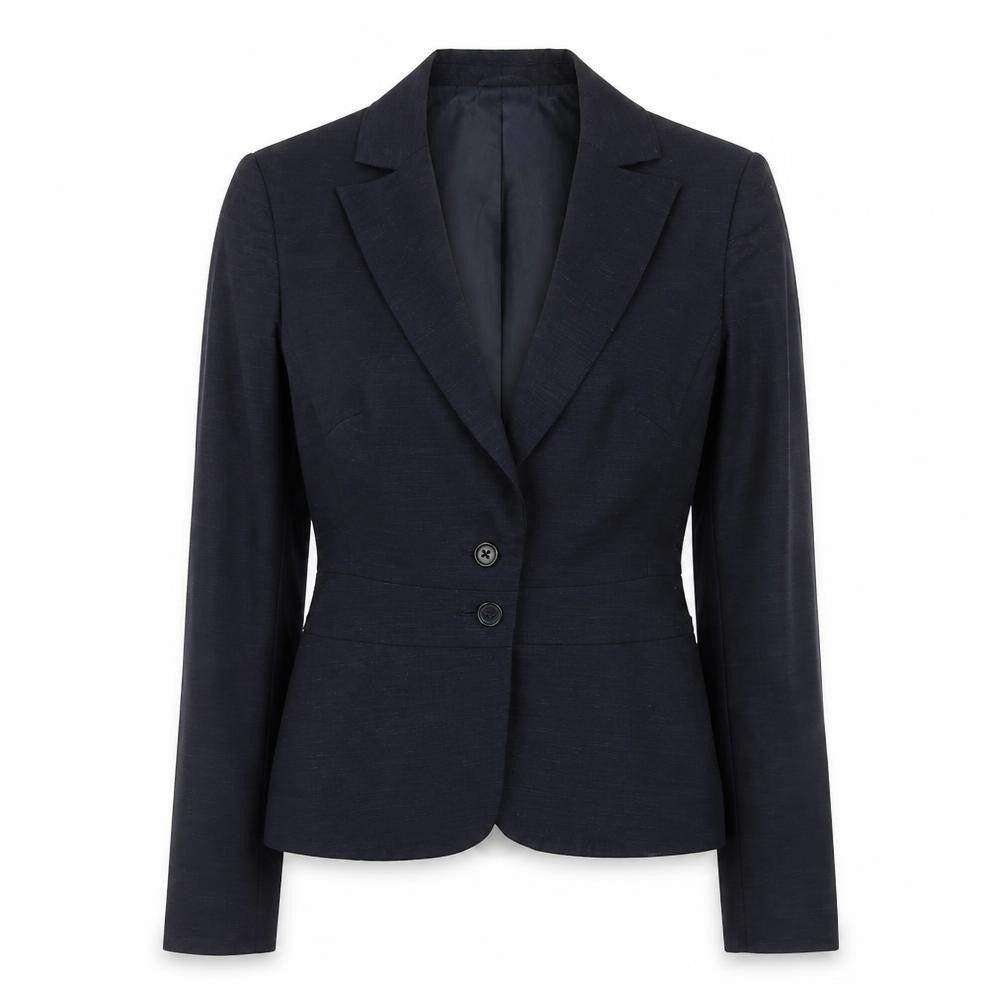 COCOC Womens Blue Polyester Jacket Suit Jacket Size 8