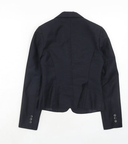 COCOC Womens Blue Polyester Jacket Suit Jacket Size 8