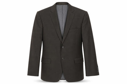 Front view of French Connection men’s brown polyester jacket suit jacket, size 42, regular