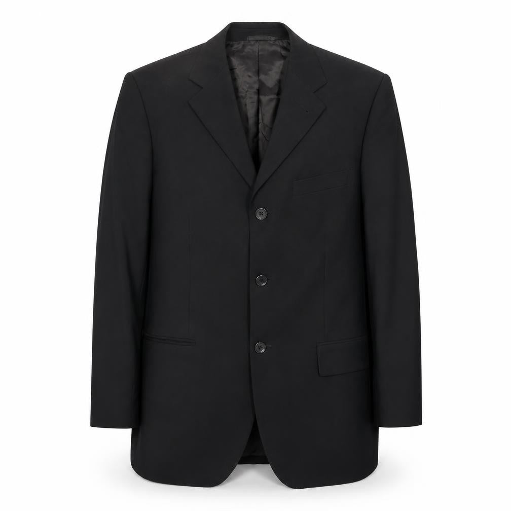 Bernini Mens Black Wool Jacket Suit Jacket Size 40 Regular