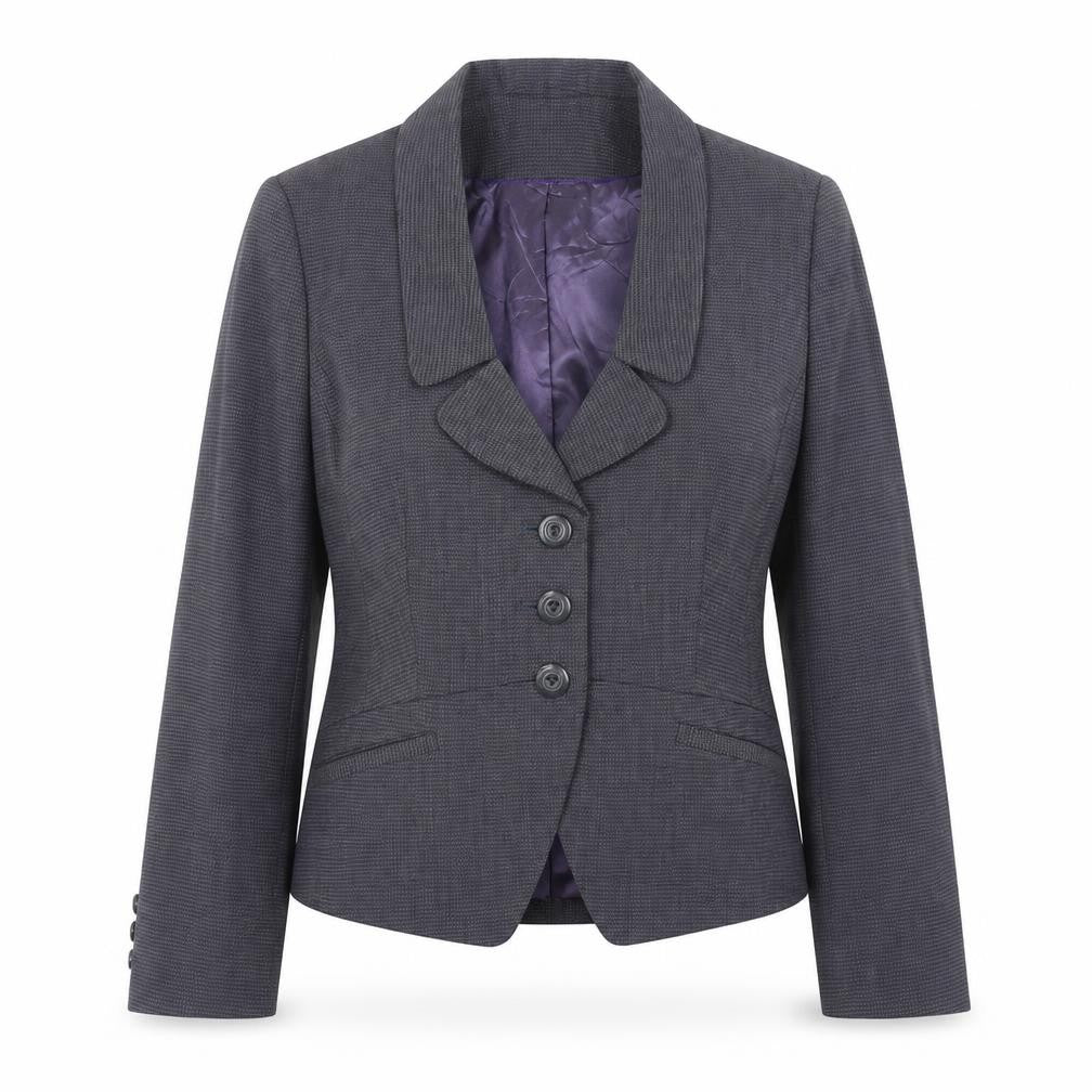 NEXT Womens Blue Geometric Polyester Jacket Suit Jacket Size 14