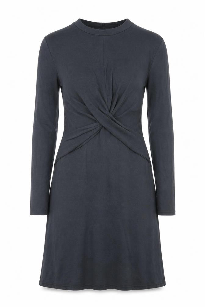 Topshop Womens Grey Viscose A-Line Size 8 Round Neck Pullover