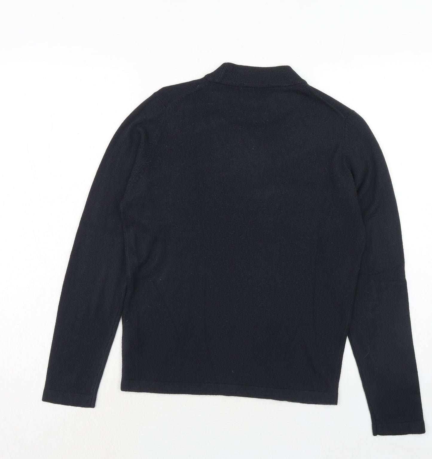 Marks and Spencer Womens Blue Round Neck Acrylic Pullover Jumper Size 10