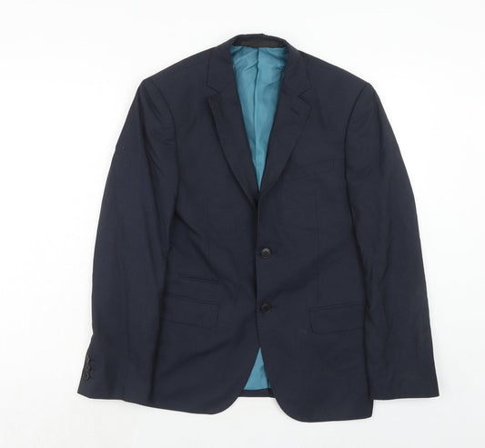 Marks and Spencer Mens Blue Polyester Jacket Suit Jacket Size 36 Regular