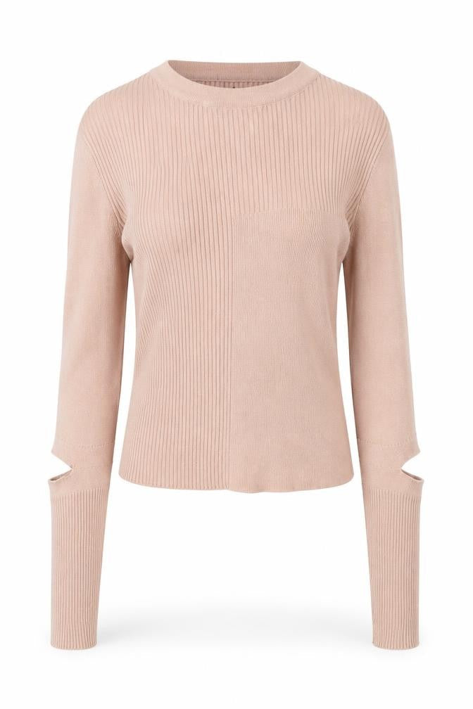 Topshop Womens Pink Round Neck Cotton Pullover Jumper Size 10 - Cut Out