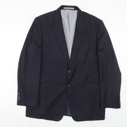 Marks and Spencer Mens Blue Wool Jacket Suit Jacket Size 44 Regular