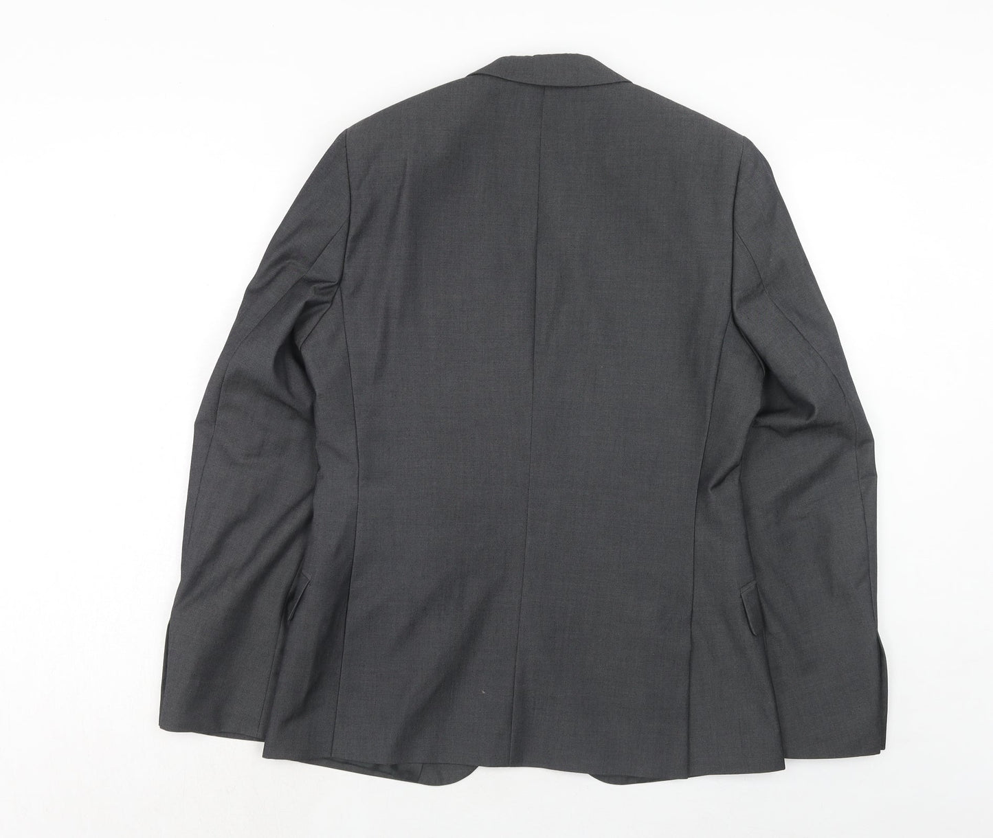 New Look Mens Grey Polyester Jacket Suit Jacket Size 38 Regular