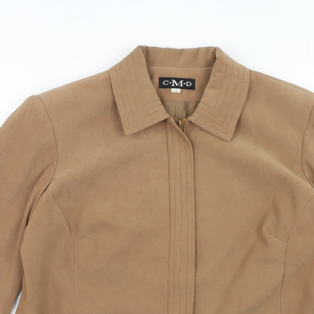 CMD Womens Brown Jacket Size 12 Zip