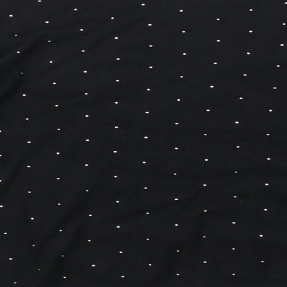 Marks & Spencer Womens Black Round Neck Polka Dot Acrylic Pullover Jumper Size M