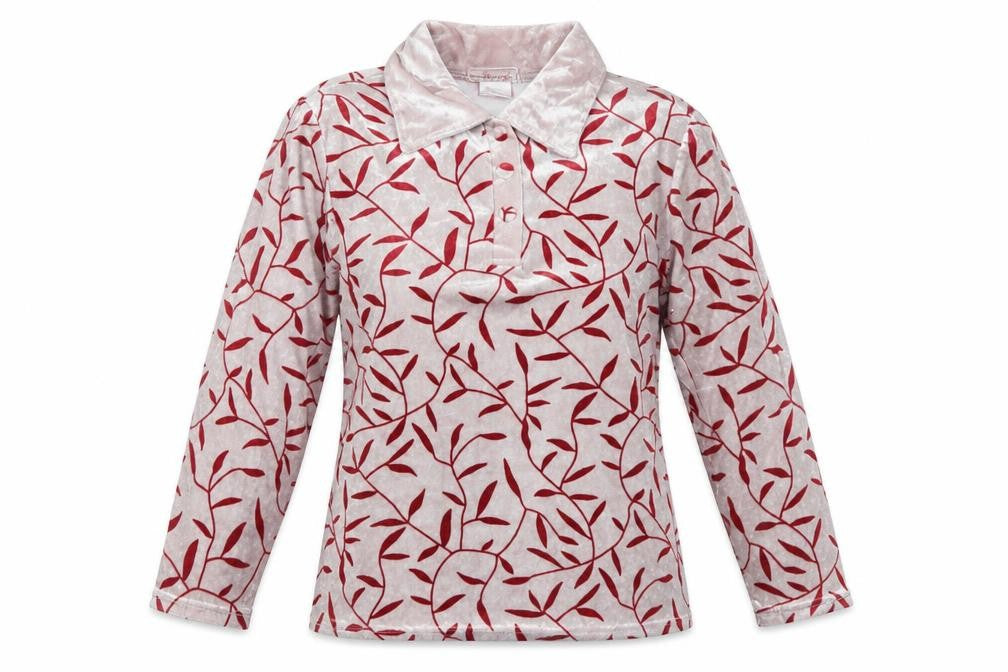 Claire Neuville Womens Pink Geometric Polyester Basic Blouse Size 12 Collared