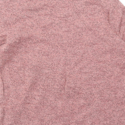 Damart Womens Pink V-Neck Acrylic Pullover Jumper Size 10