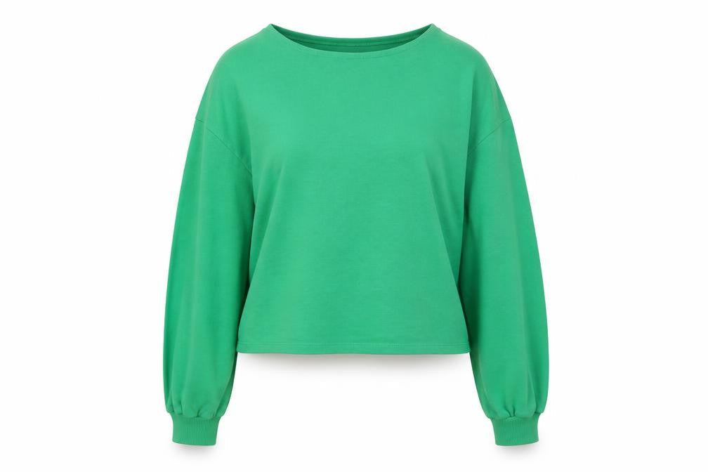 H&M Womens Green Cotton Pullover Sweatshirt Size XS Pullover