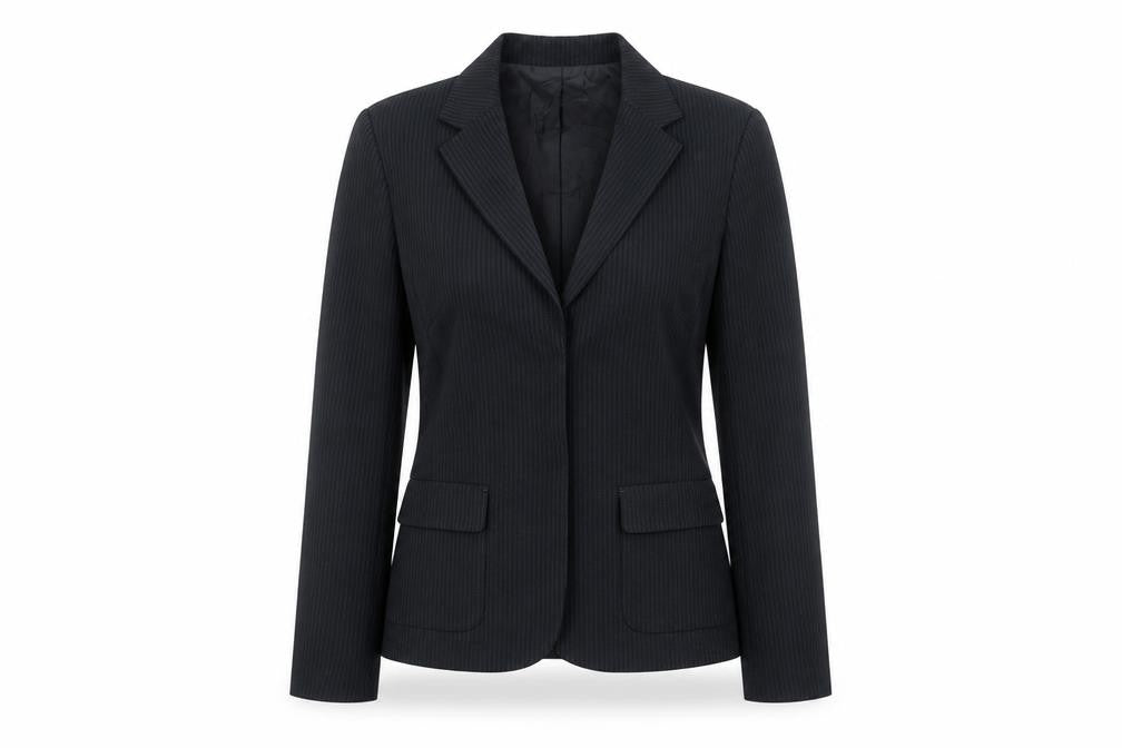 NEXT Womens Black Striped Polyester Jacket Blazer Size 8