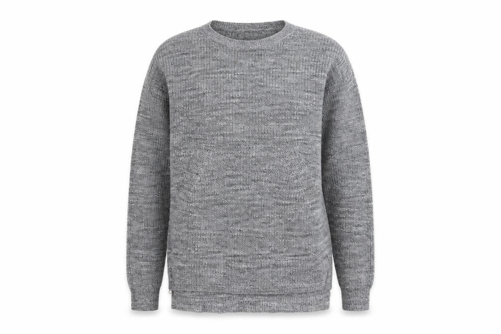 H&M Womens Grey Round Neck Cotton Pullover Jumper Size XS
