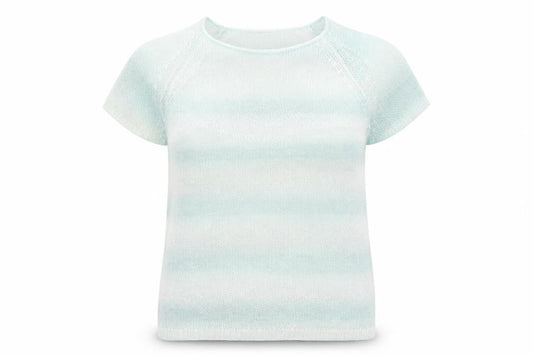 Debenhams Womens Green Round Neck Striped Acrylic Pullover Jumper Size 12