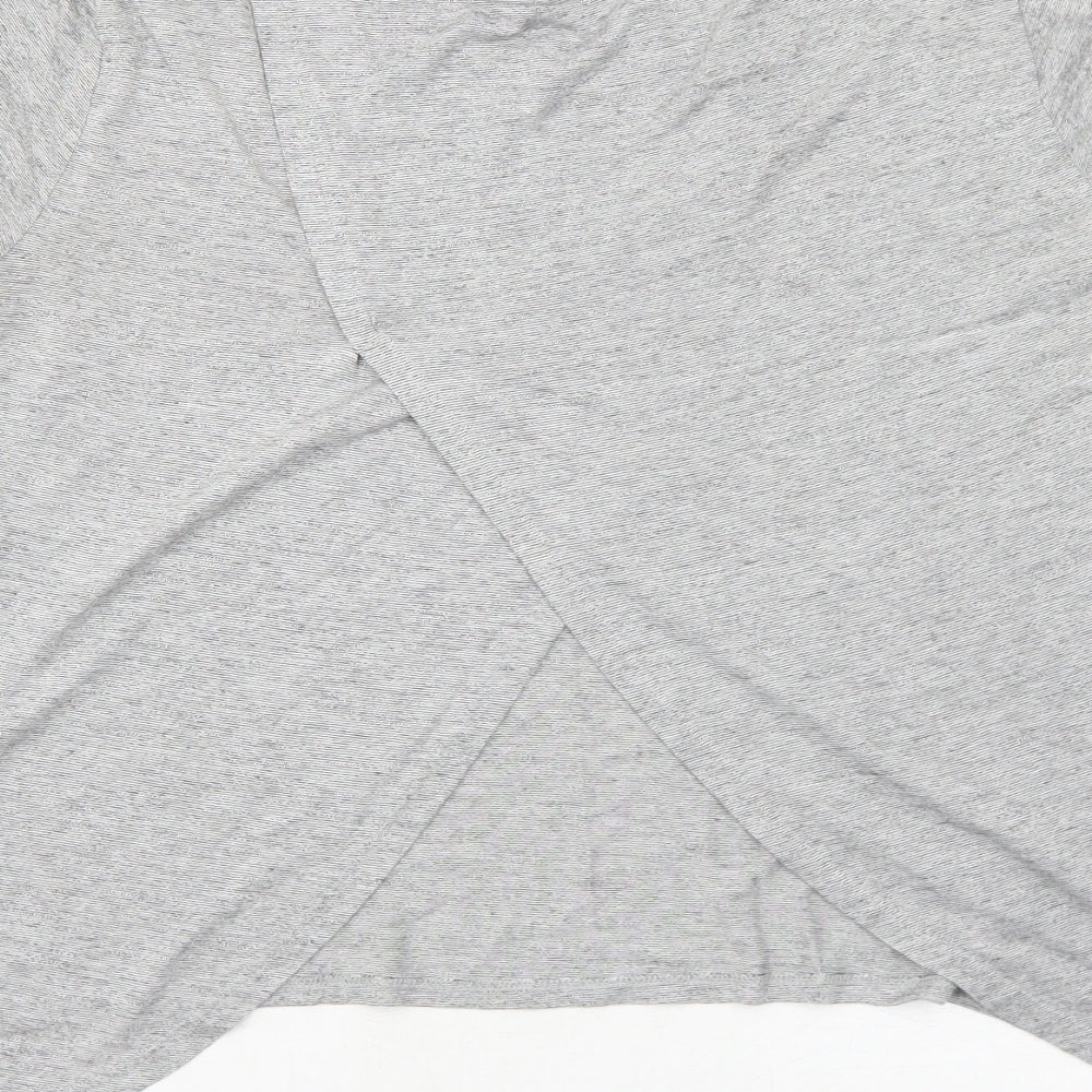 Marks & Spencer Womens Grey Viscose Basic T-Shirt Size 10 Round Neck Pullover