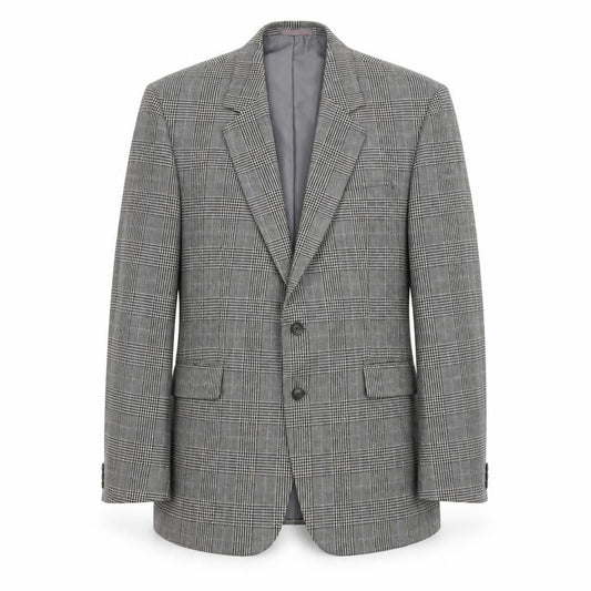 Quality Clothes Mens Grey Plaid Polyester Jacket Suit Jacket Size 42 Regular