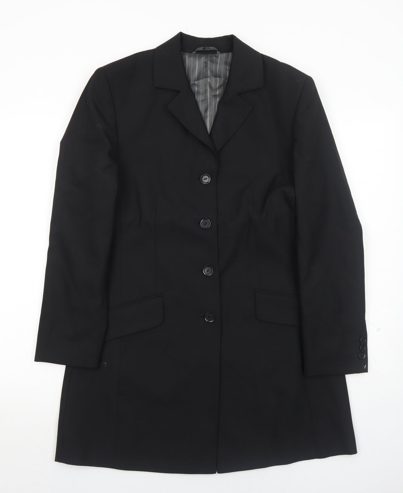 Wadrobes Womens Black Jacket Blazer Size 10 Button