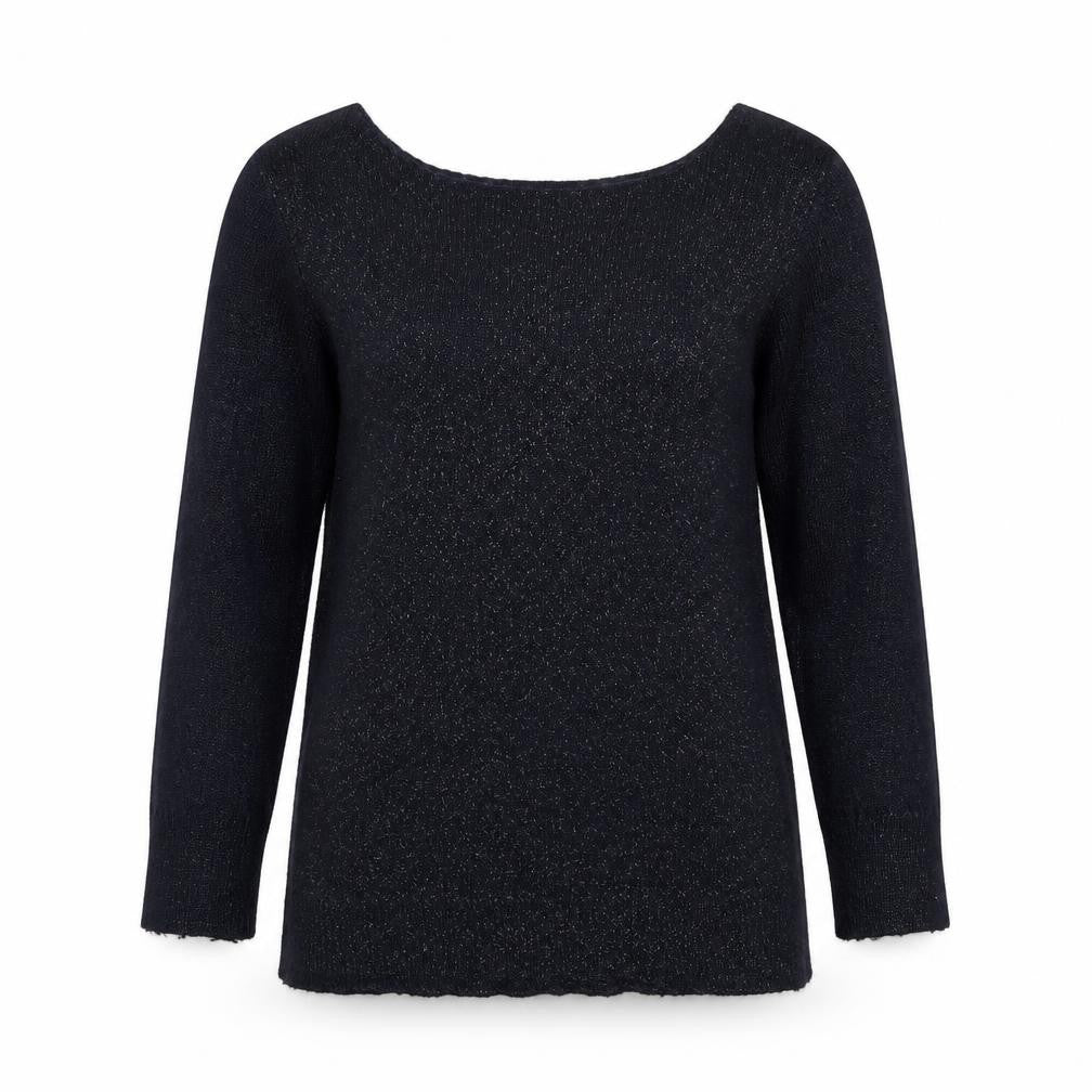 Oasis Womens Blue Boat Neck Acrylic Pullover Jumper Size M