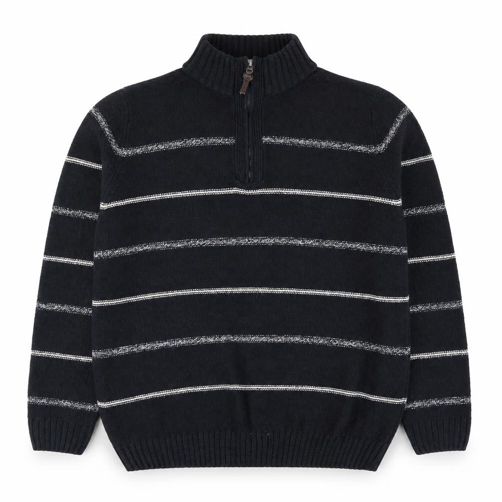 BHS Mens Blue Striped Acrylic Pullover Sweatshirt Size L