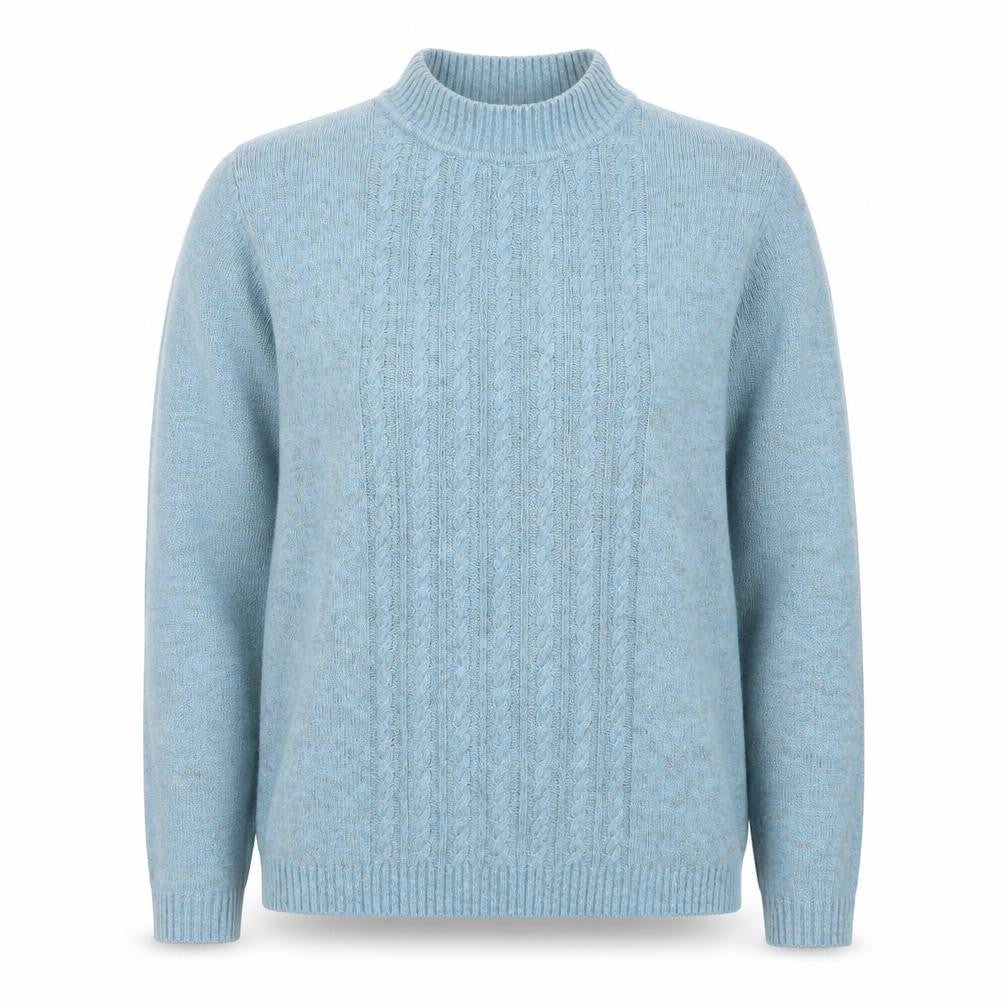 EWM Womens Blue High Neck Nylon Pullover Jumper Size 10