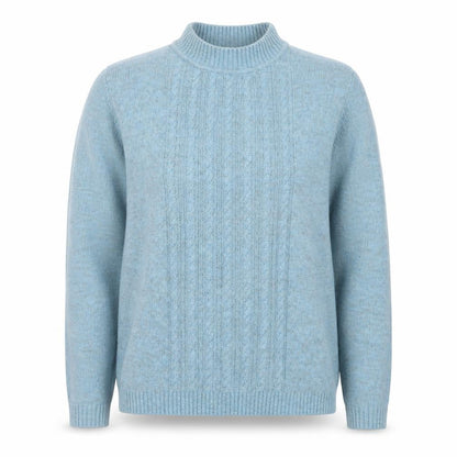 EWM Womens Blue High Neck Nylon Pullover Jumper Size 10