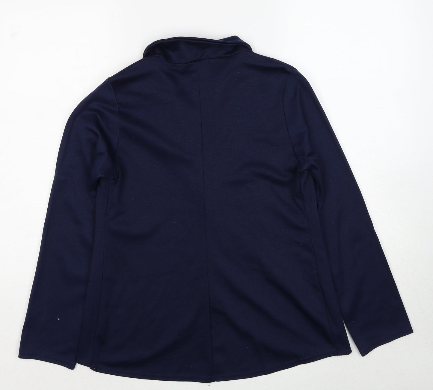 Krisp Womens Blue V-Neck Polyester Cardigan Jumper Size 12