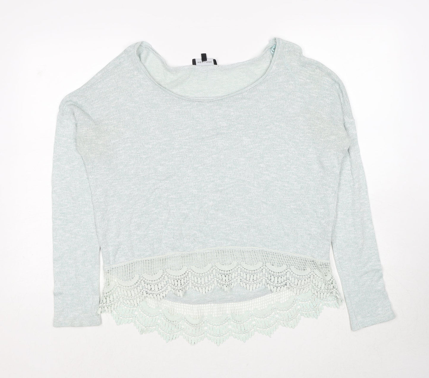 New Look Womens Blue Boat Neck Viscose Pullover Jumper Size 10