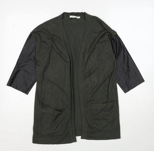 Lamorena Womens Green V-Neck Viscose Cardigan Jumper Size 10