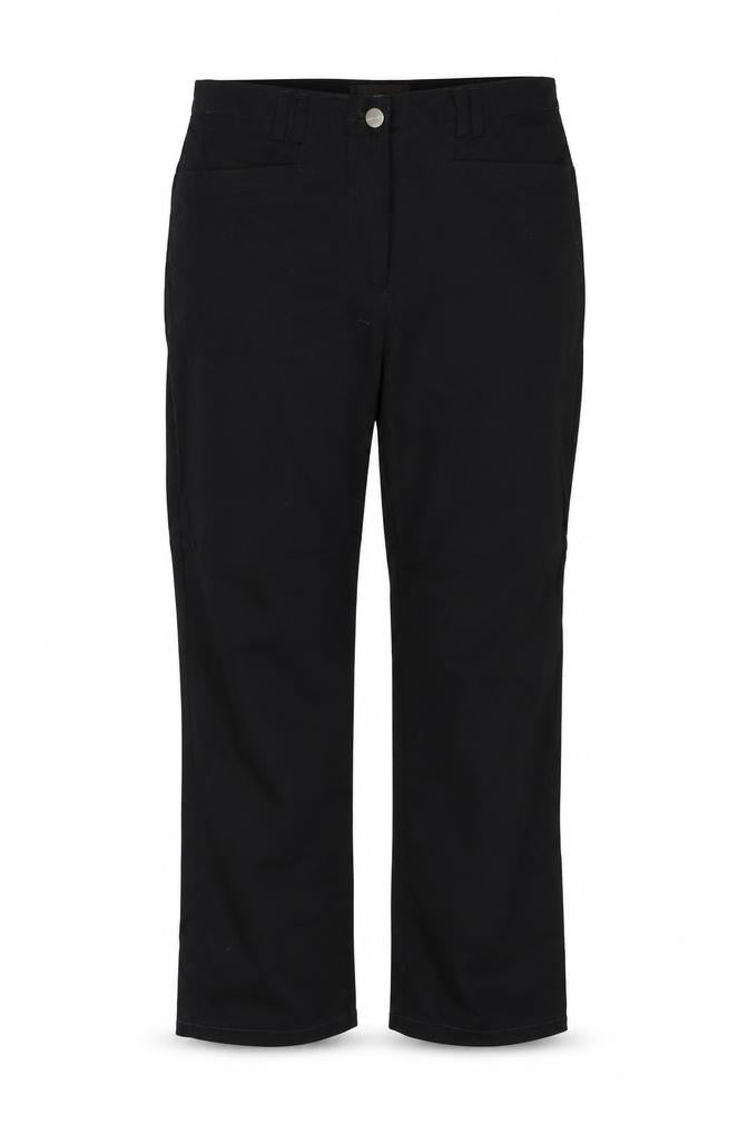 Cosna Womens Black Cotton Trousers Size 10 Regular Zip