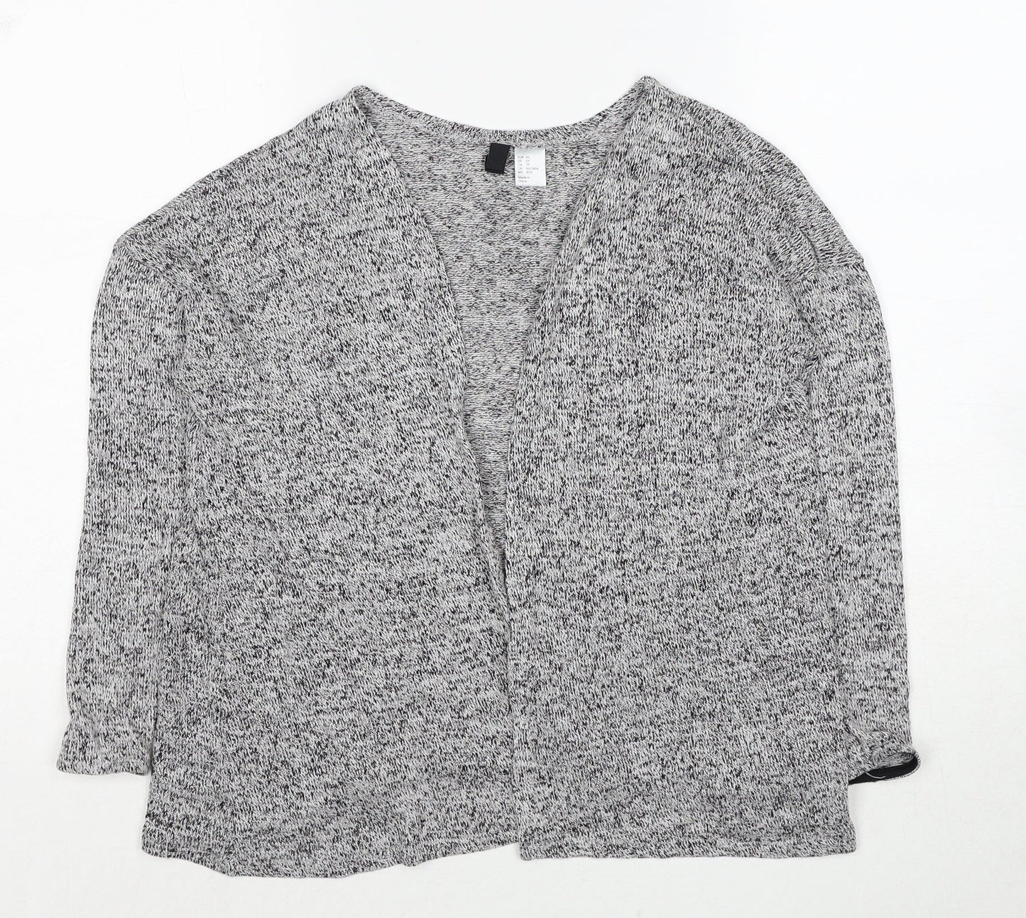 H&M Womens Grey V-Neck Viscose Cardigan Jumper Size XS