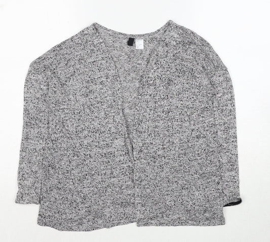 H&M Womens Grey V-Neck Viscose Cardigan Jumper Size XS