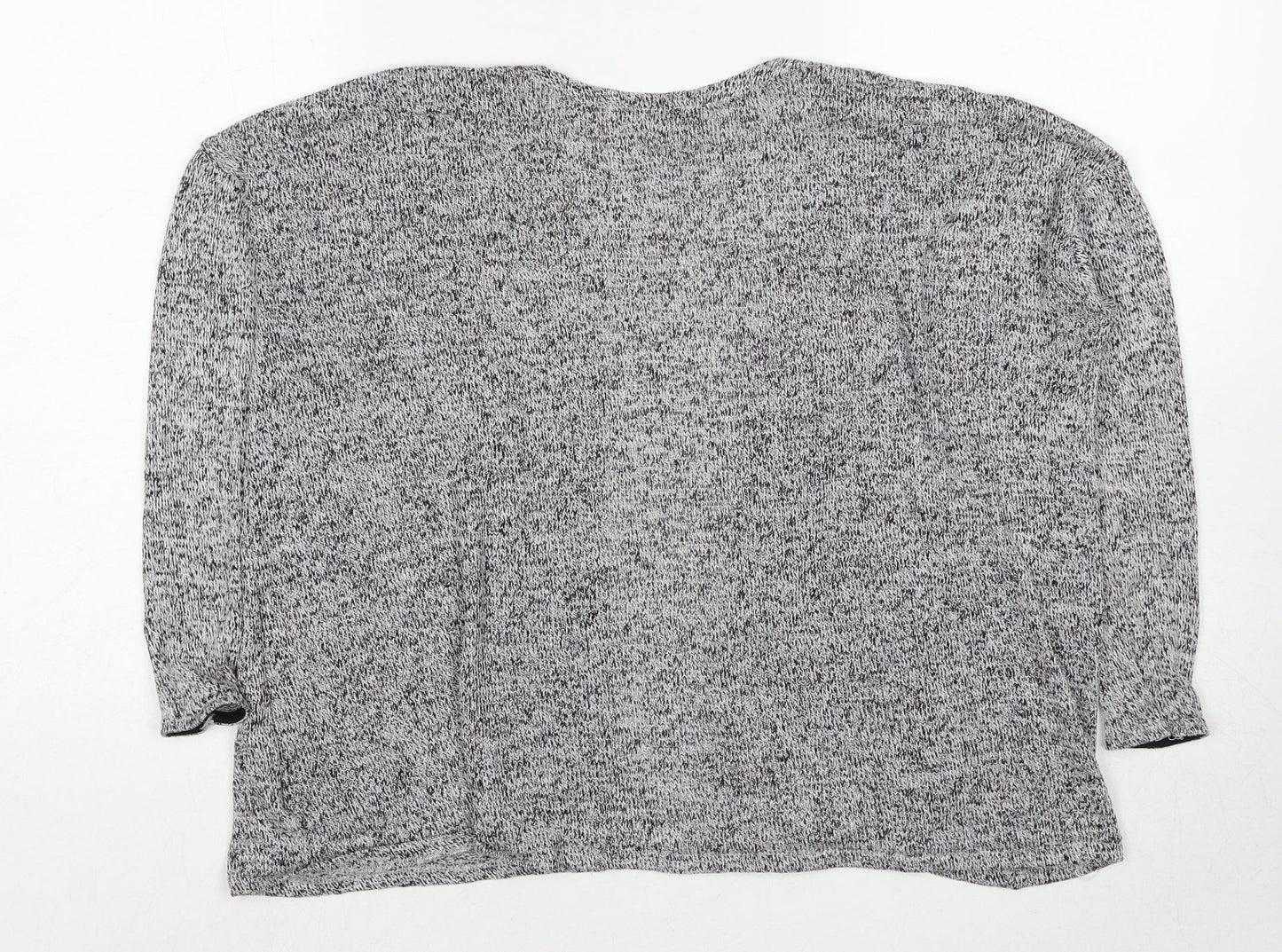 H&M Womens Grey V-Neck Viscose Cardigan Jumper Size XS