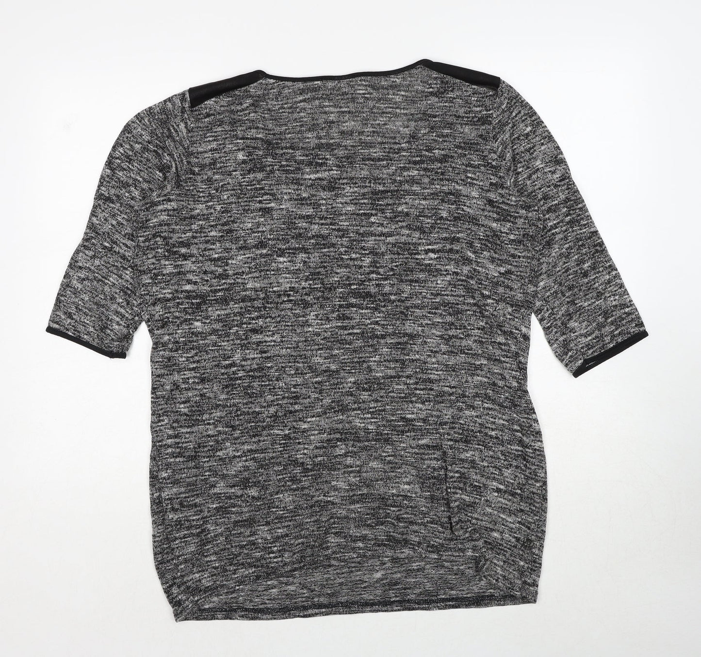 Miss Selfridge Womens Grey Round Neck Polyester Pullover Jumper Size 12